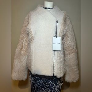Cole Haan Shearling Jacket Size M Beige originally $1500